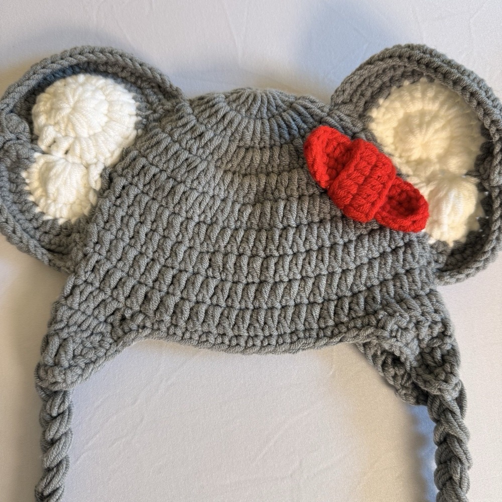 Crochet Baby Elephant Ear With Bow Crochet Hat